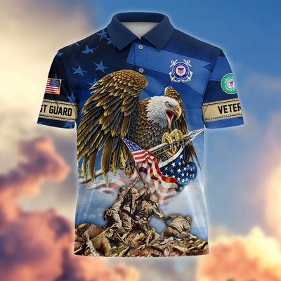 Premium American Pride US Veterans Polo Shirt