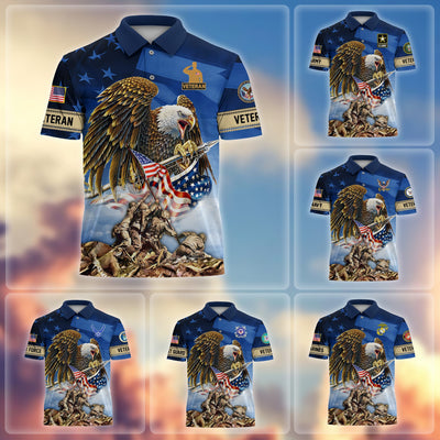 Premium American Pride US Veterans Polo Shirt