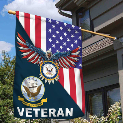 US Navy Veteran Garden Flag – House Flag