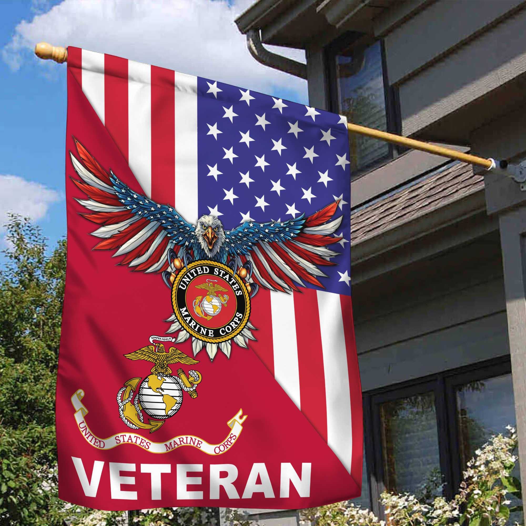 US Marine Veteran Garden Flag – House Flag