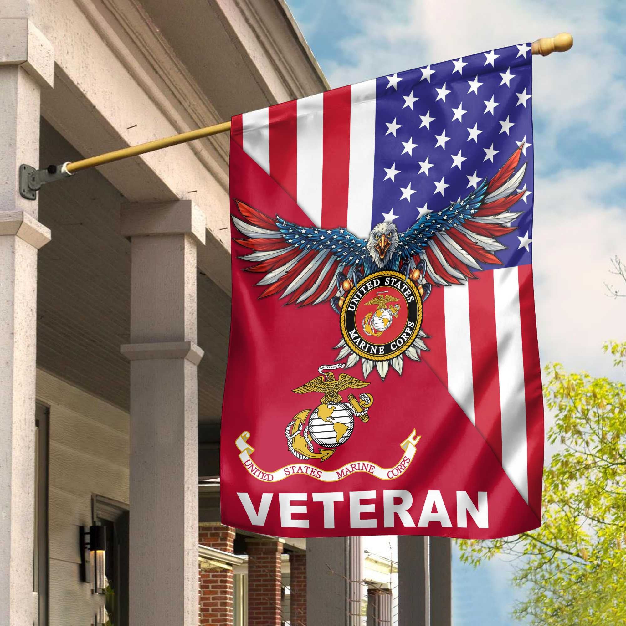 US Marine Veteran Garden Flag – House Flag