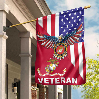 US Marine Veteran Garden Flag – House Flag