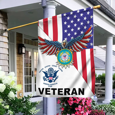 USCG Veteran Garden Flag – House Flag