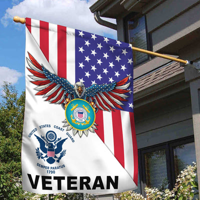 USCG Veteran Garden Flag – House Flag