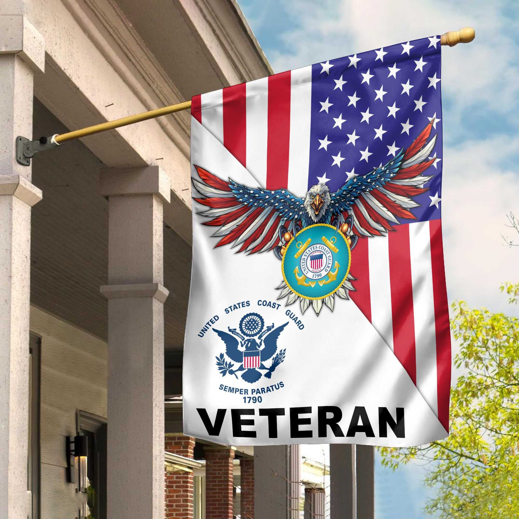 USCG Veteran Garden Flag – House Flag