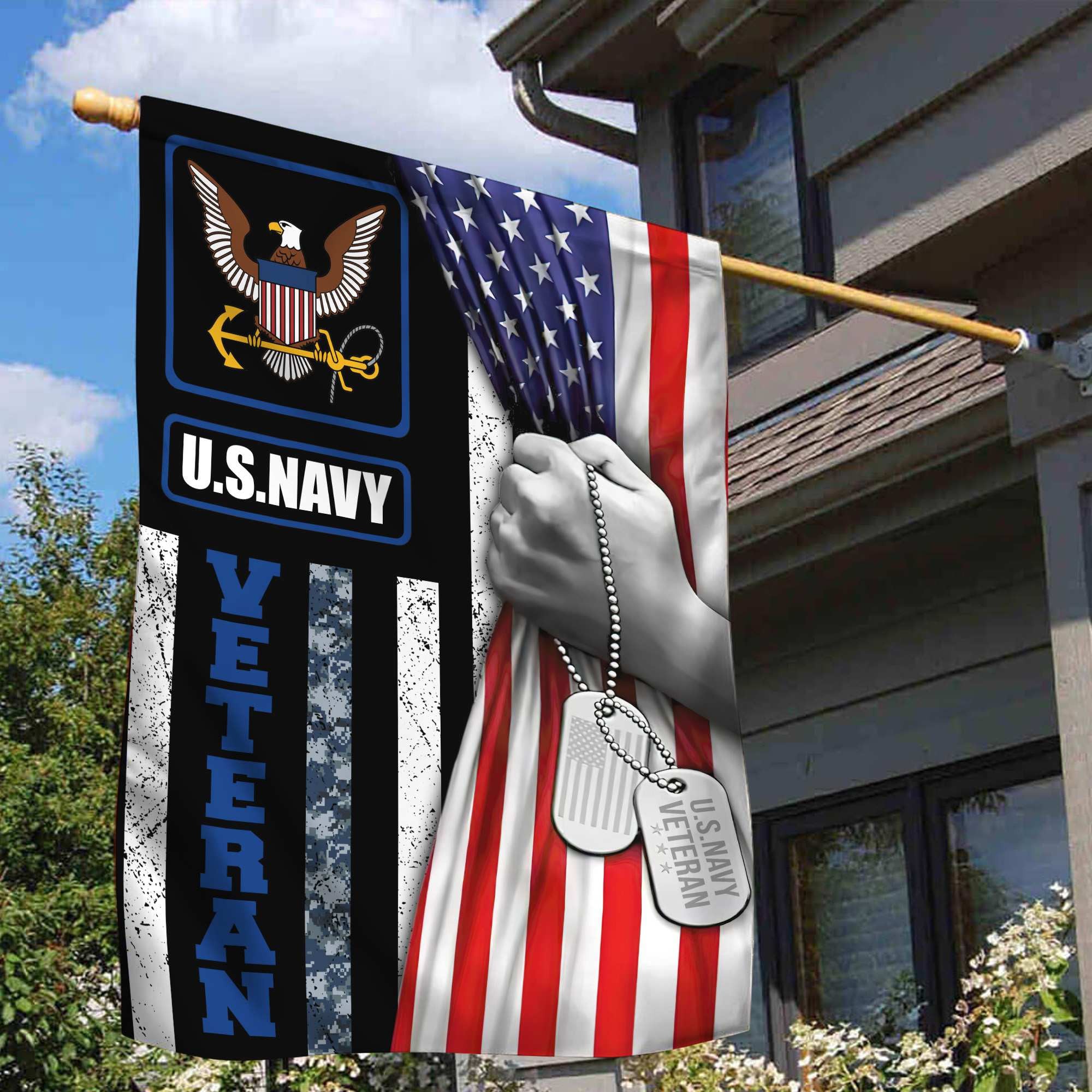 US Navy Veteran Garden Flag – House Flag