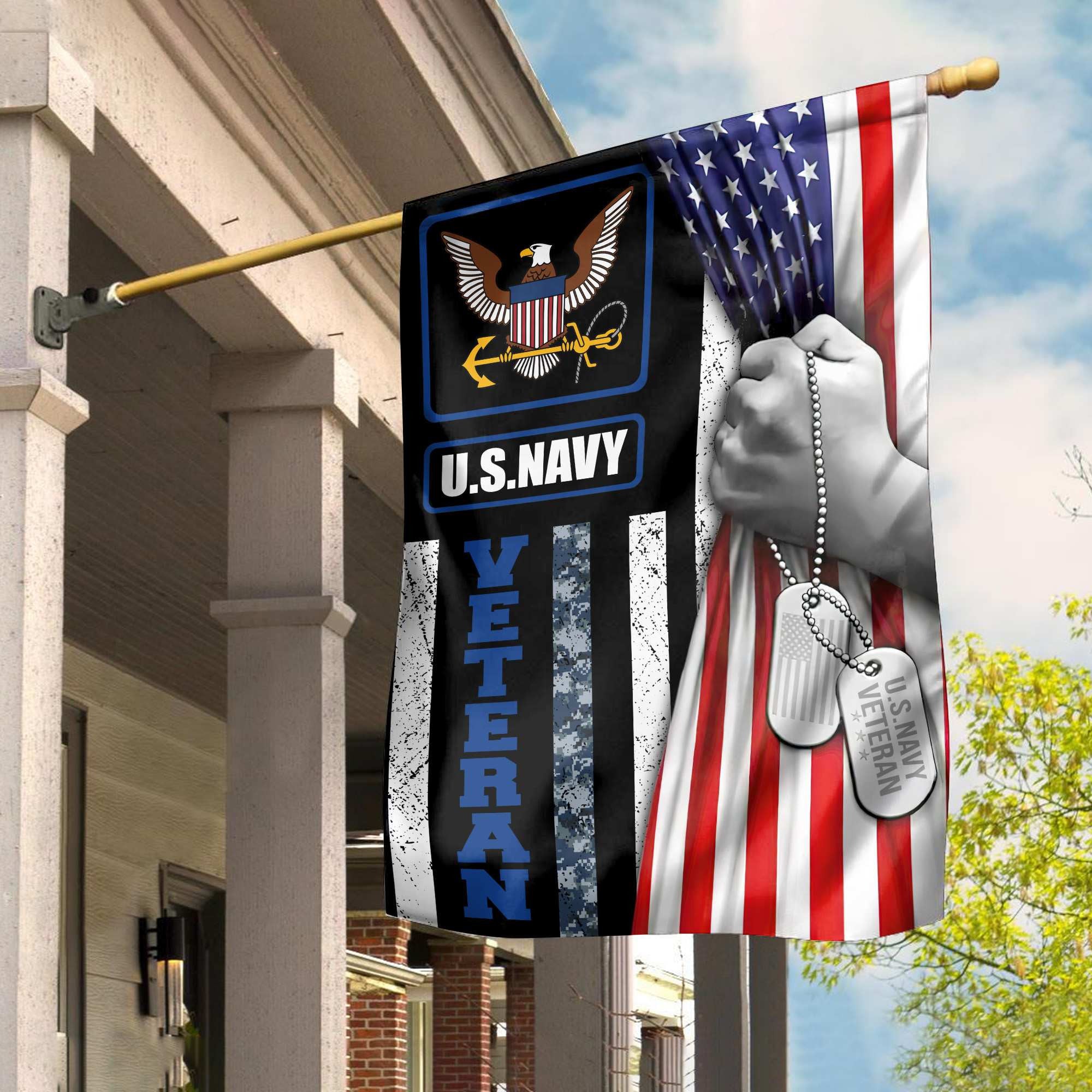 US Navy Veteran Garden Flag – House Flag