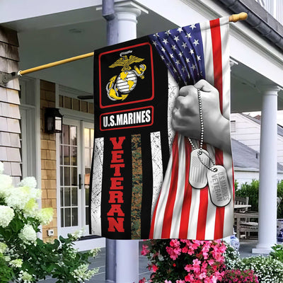 US Marine Veteran Garden Flag – House Flag