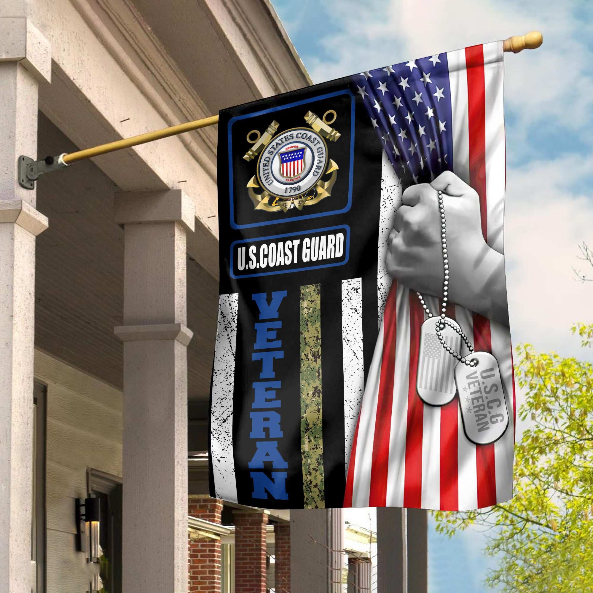 USCG Veteran Garden Flag – House Flag