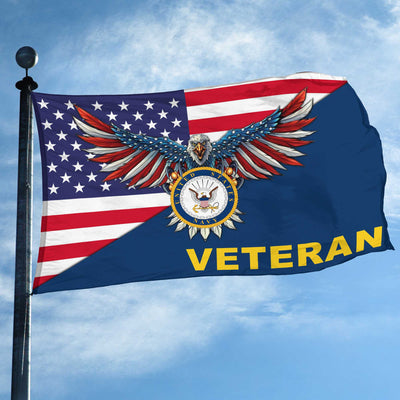 Premium US Navy Grommet Flag Gift For Veterans Day, Father's Day, Memorial Day