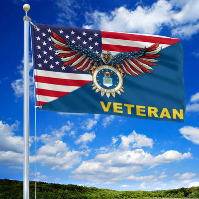 Premium USAF Grommet Flag Gift For Veterans Day, Father's Day, Memorial Day