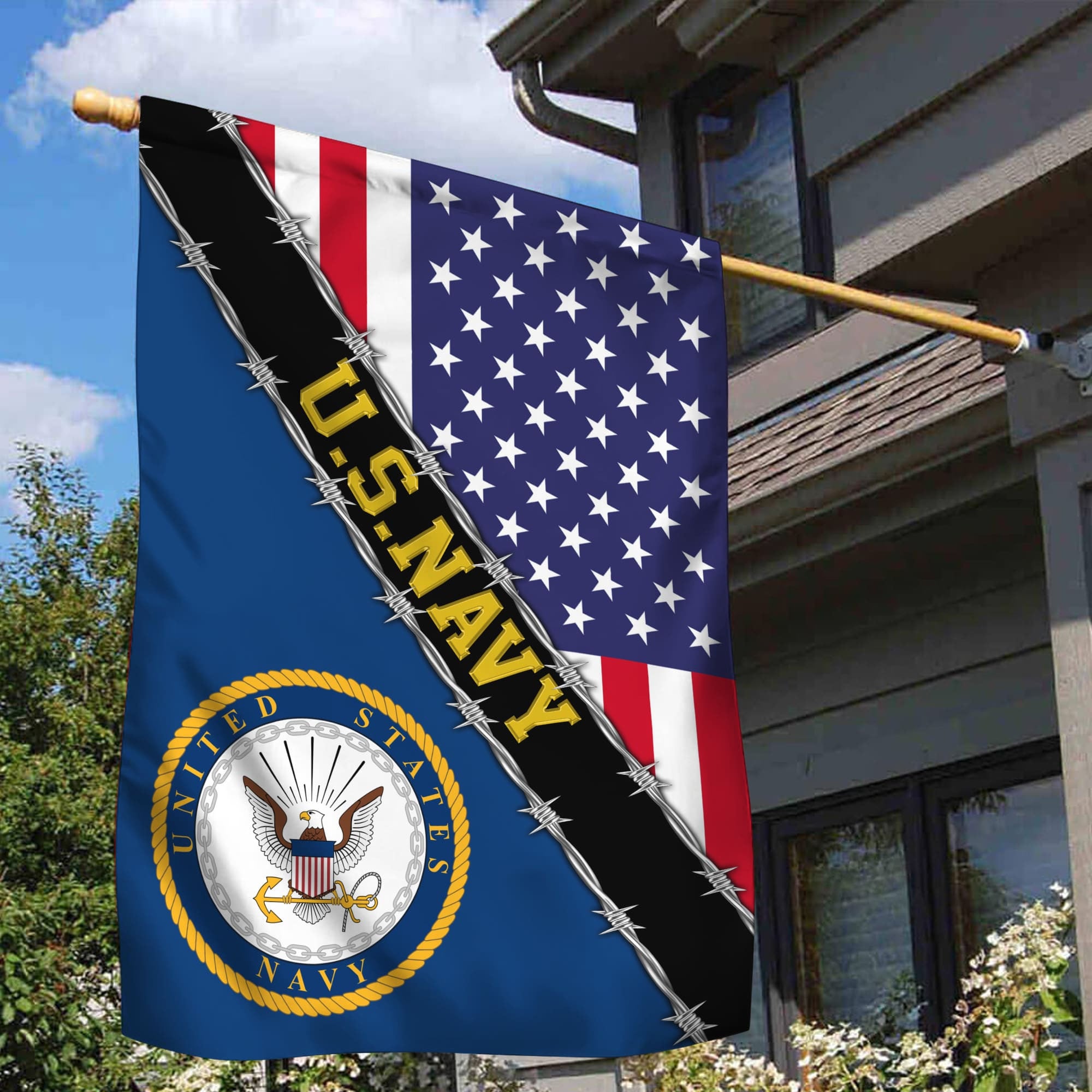 US Navy Garden Flag - House Flag, Gift For Veterans Day, Father's Day, Memorial Day