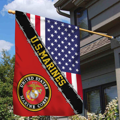 US Marines Garden Flag - House Flag, Gift For Veterans Day, Father's Day, Memorial Day