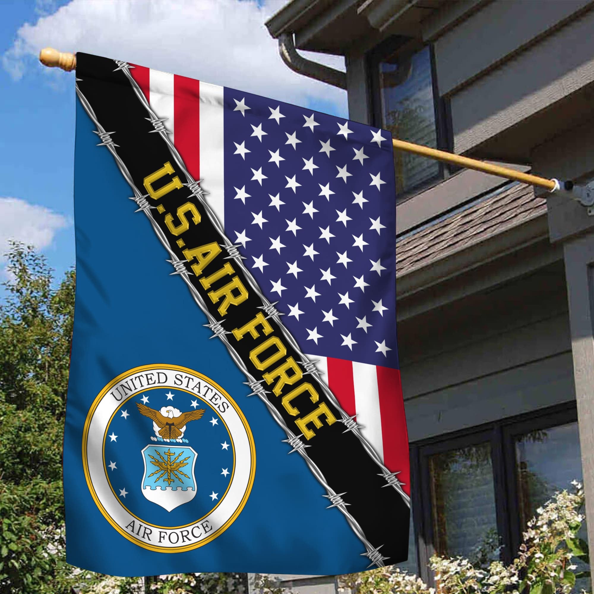 USAF Garden Flag - House Flag, Gift For Veterans Day, Father's Day, Memorial Day