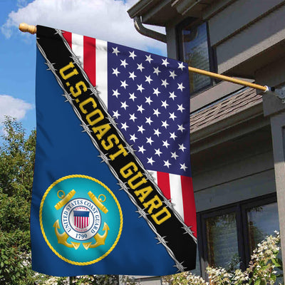 USCG Garden Flag - House Flag, Gift For Veterans Day, Father's Day, Memorial Day