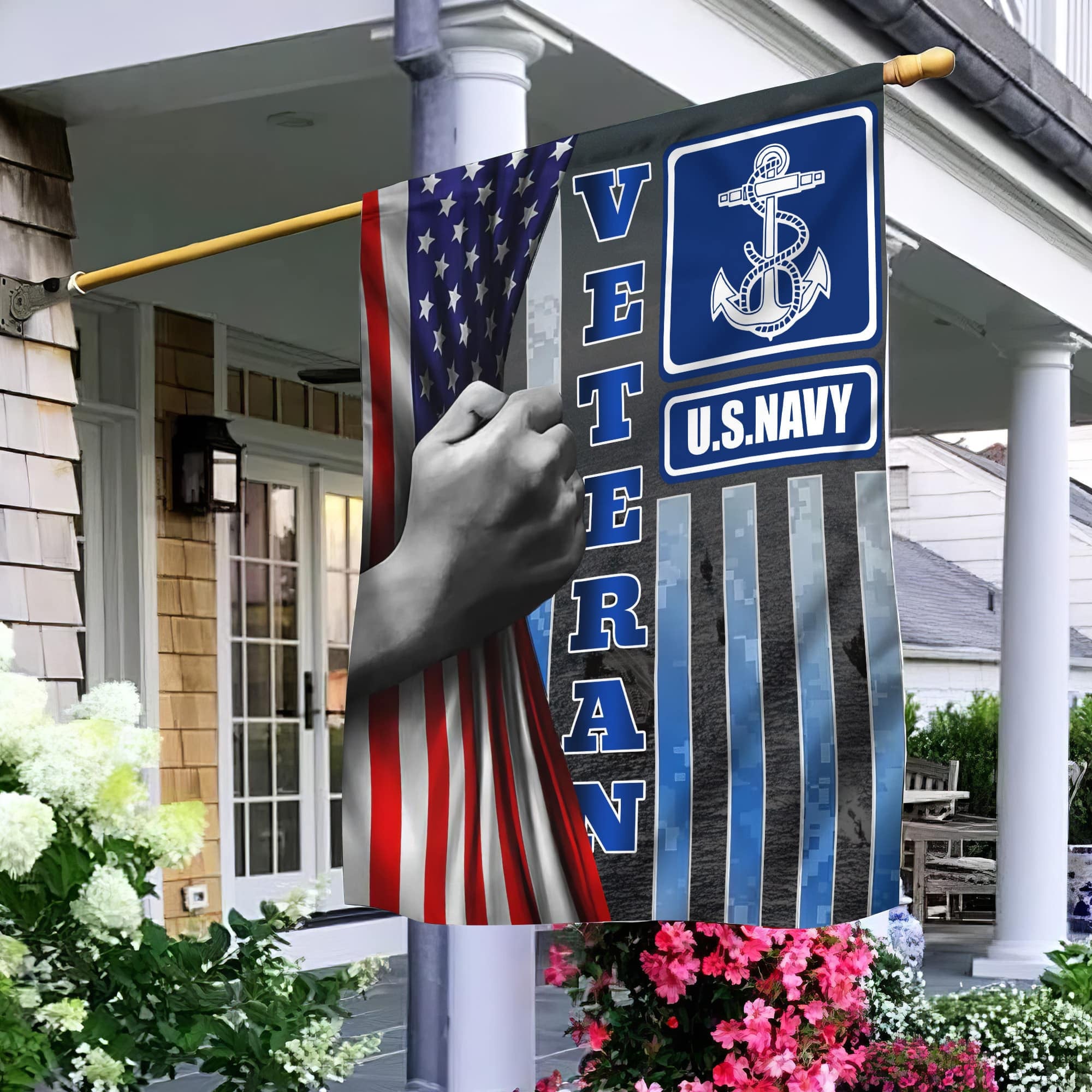 US Navy Garden Flag - House Flag, Gift For Veterans Day, Father's Day, Memorial Day