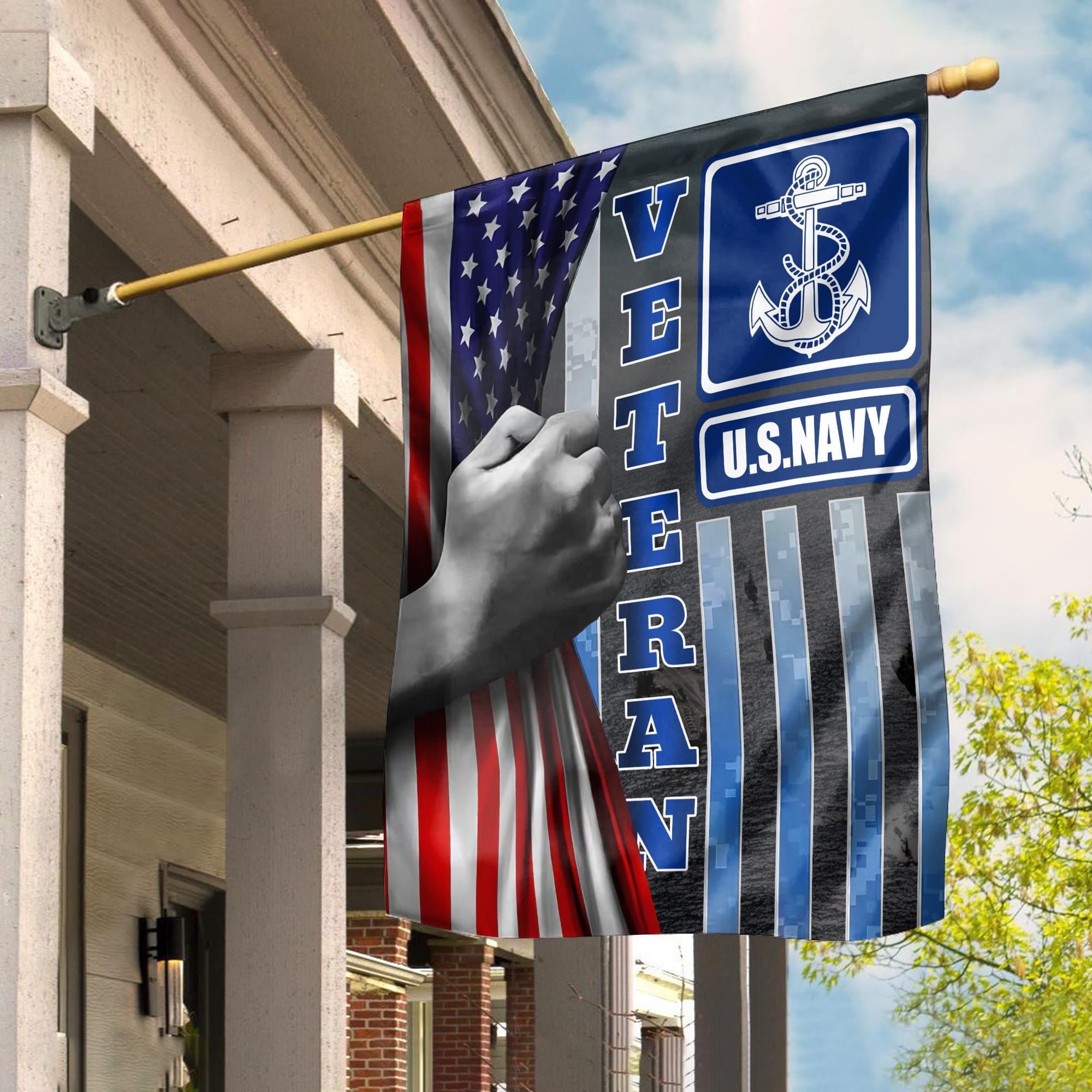 US Navy Garden Flag - House Flag, Gift For Veterans Day, Father's Day, Memorial Day
