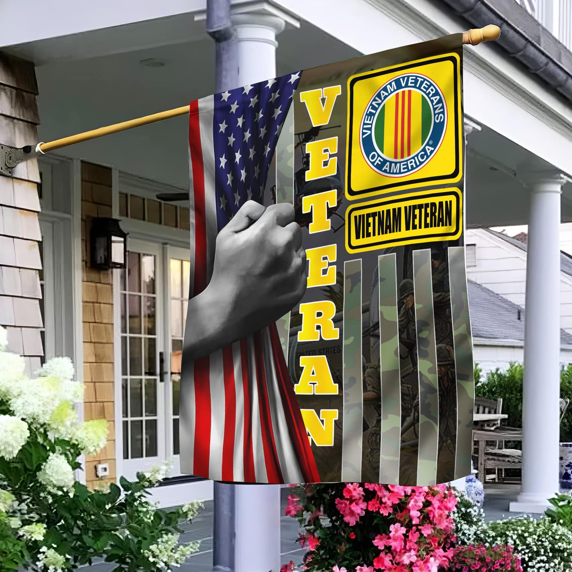 Vietnam Veteran Garden Flag - House Flag, Gift For Veterans Day, Father's Day, Memorial Day