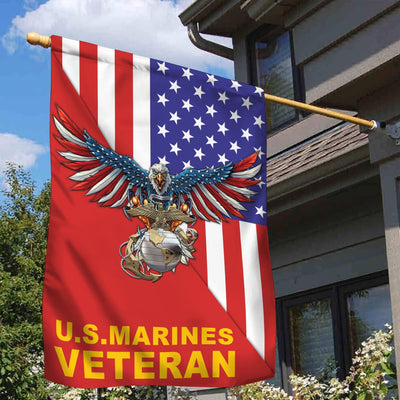 USMC Garden Flag - House Flag, Gift For Marine Veteran
