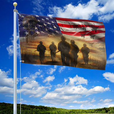 Premium US Veteran Grommet Flag Gift For Veterans Day, Father's Day, Memorial Day