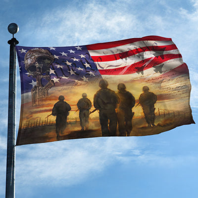 Premium US Veteran Grommet Flag Gift For Veterans Day, Father's Day, Memorial Day