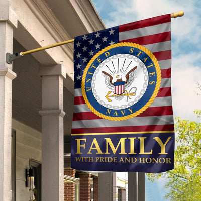 US Navy Garden Flag - House Flag, Navy Family With Pride And Honor