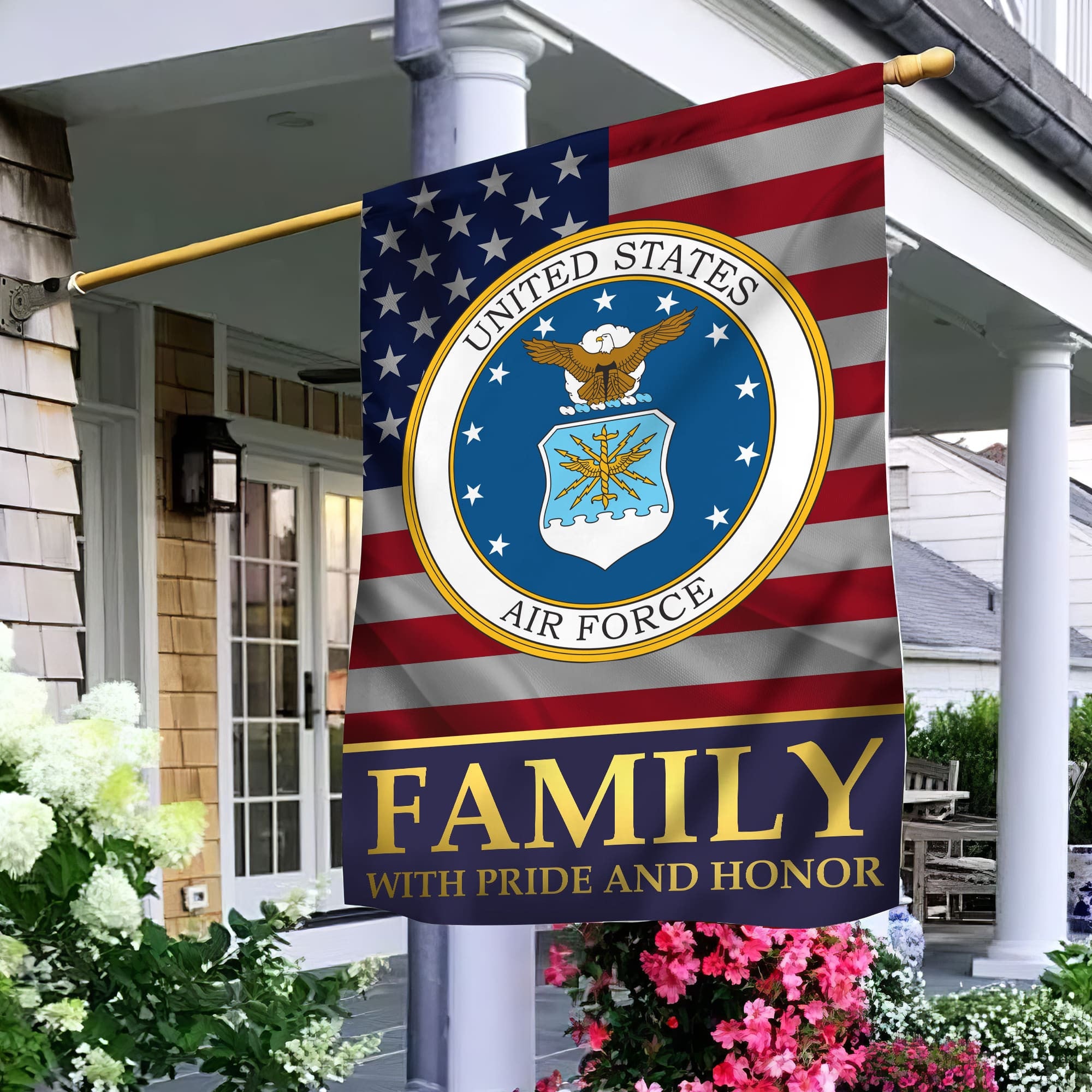 USAF Garden Flag - House Flag, Air Force Family With Pride And Honor