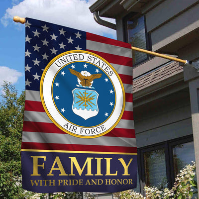 USAF Garden Flag - House Flag, Air Force Family With Pride And Honor