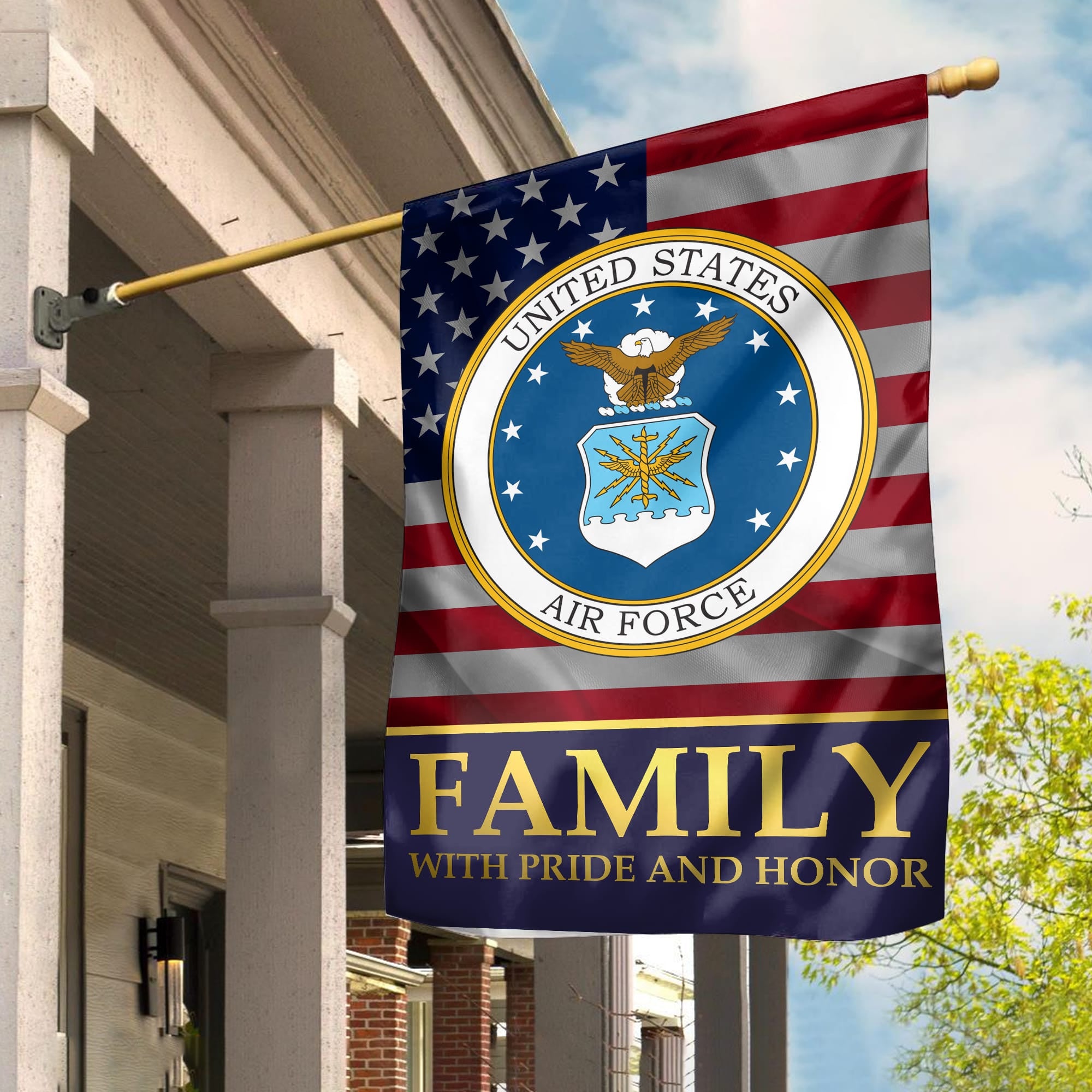 USAF Garden Flag - House Flag, Air Force Family With Pride And Honor