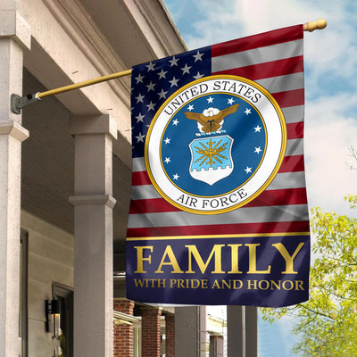 USAF Garden Flag - House Flag, Air Force Family With Pride And Honor