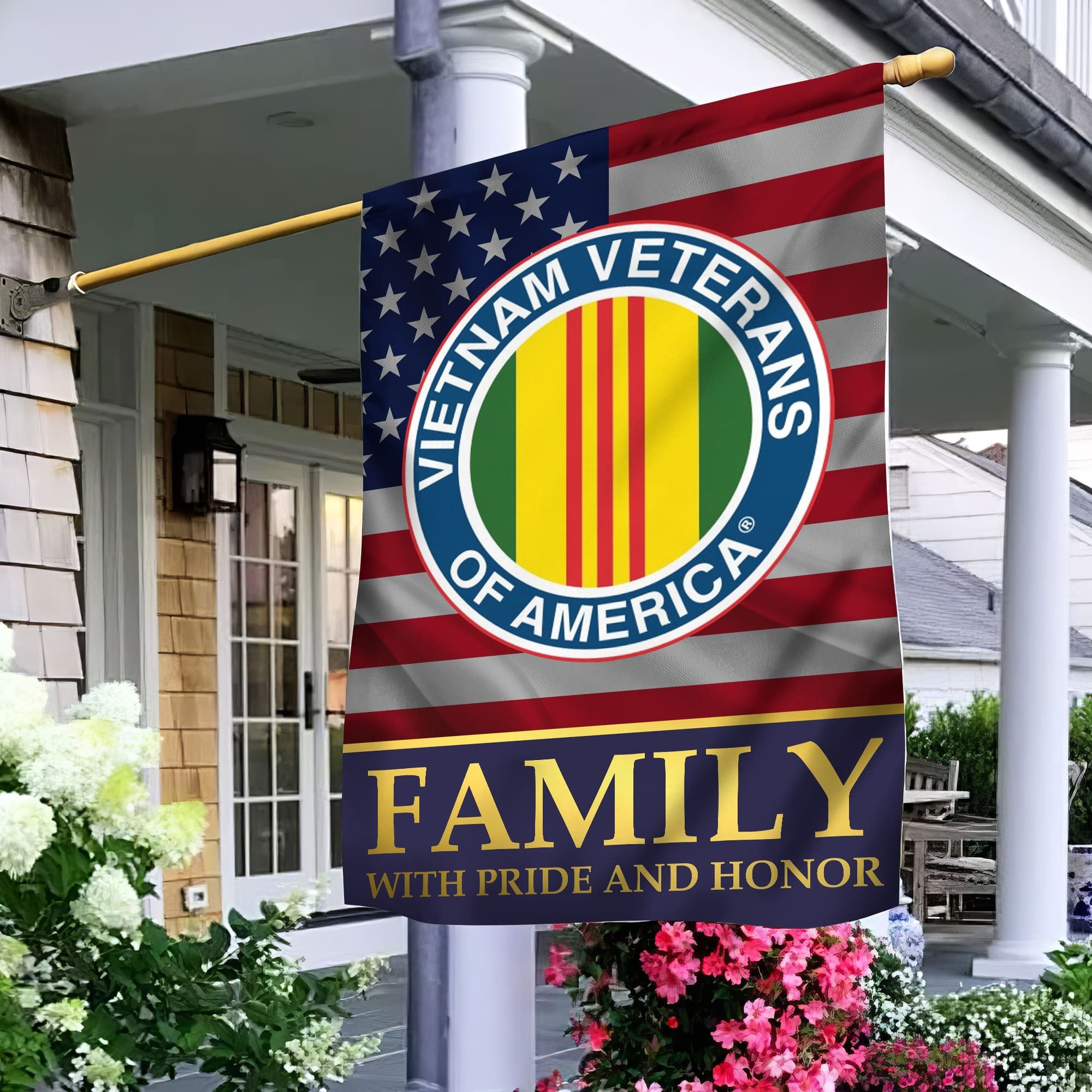 Vietnam Veteran Garden Flag - House Flag, Vietnam Veteran Family With Pride And Honor