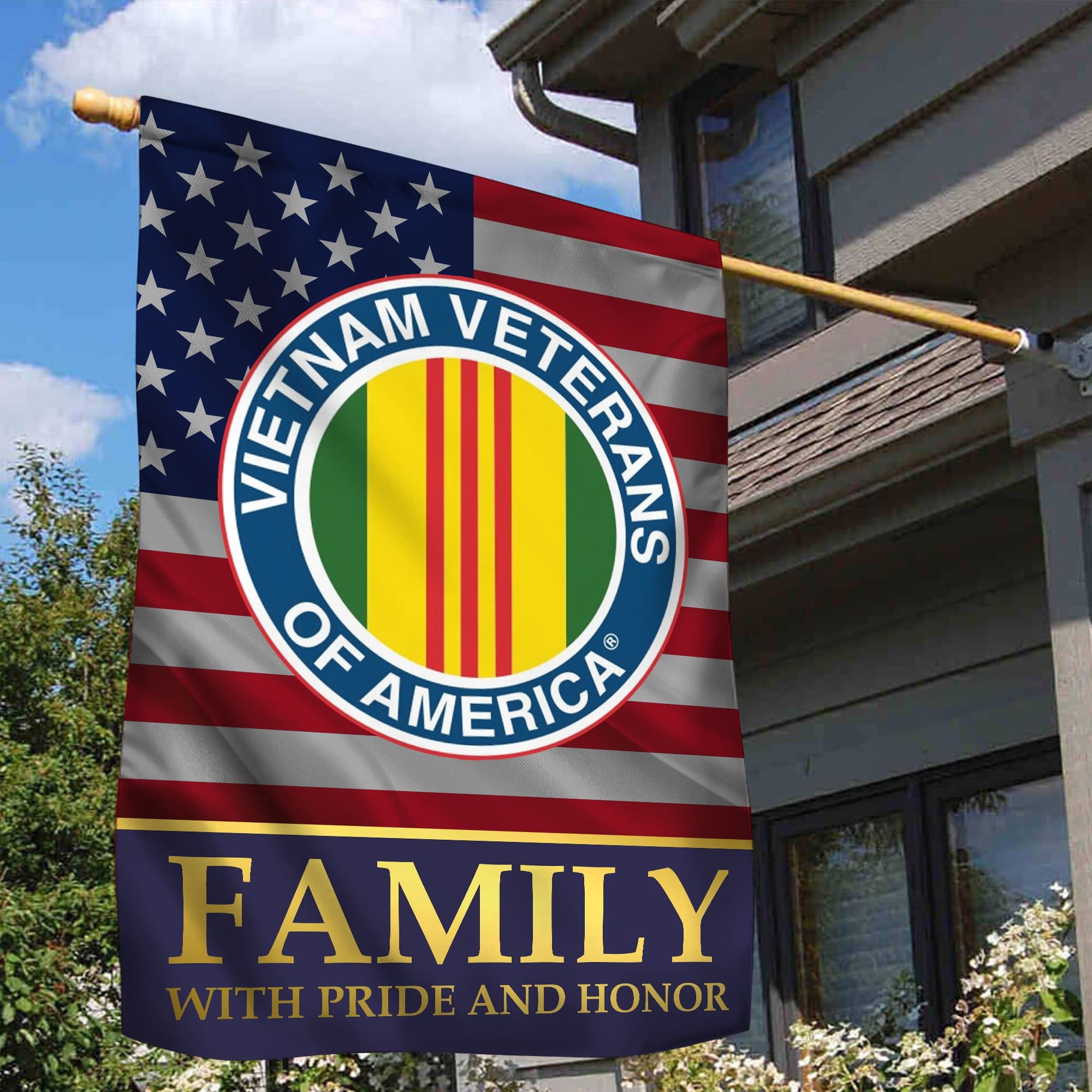 Vietnam Veteran Garden Flag - House Flag, Vietnam Veteran Family With Pride And Honor
