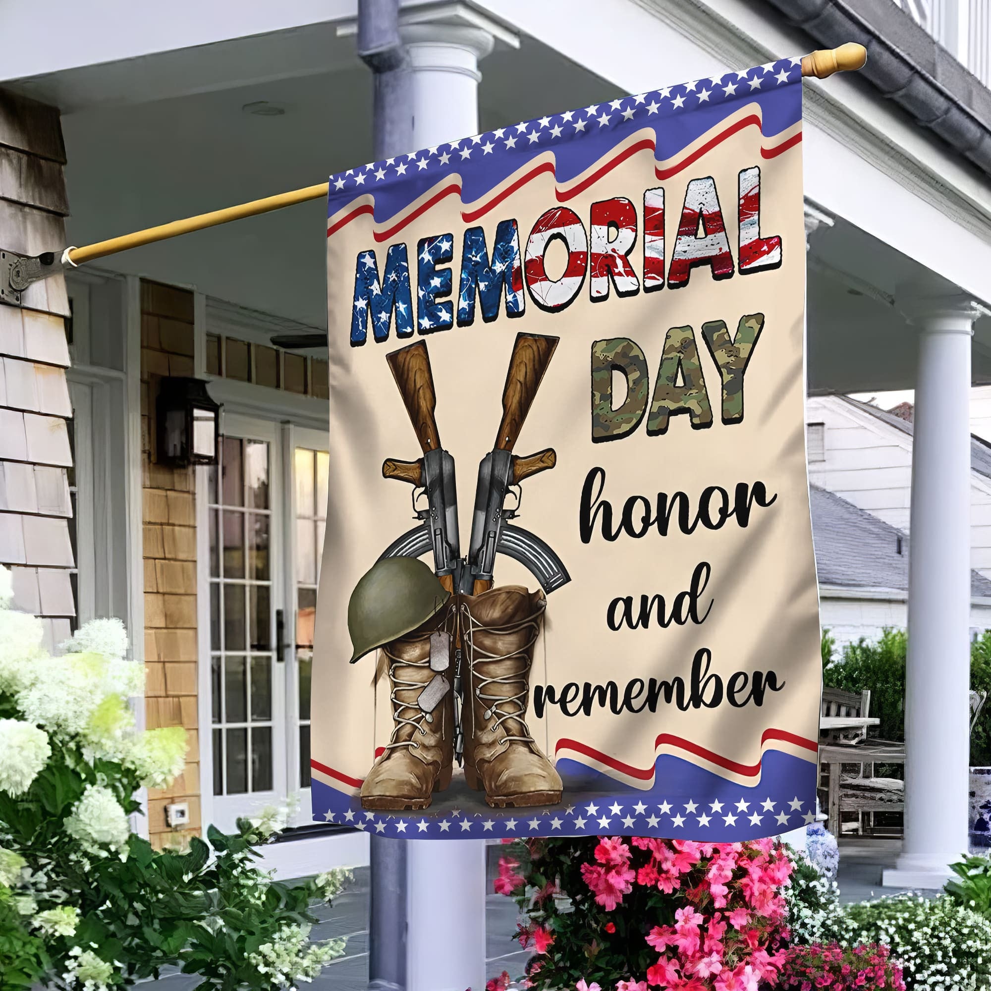 US Veteran Garden Flag - House Flag, Memorial Day Honor And Remember