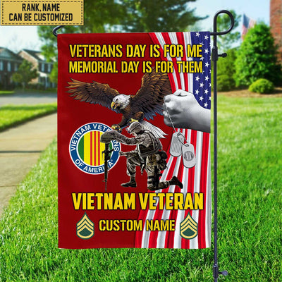 Vietnam Veteran Flag, Patriotic Flag, Gift For Vietnam Veteran, Garden Flag - House Flag