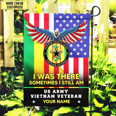 US Army Vietnam Veteran Personalized American Flag, Gift For Him Military, US Veteran Garden Flag - House Flag