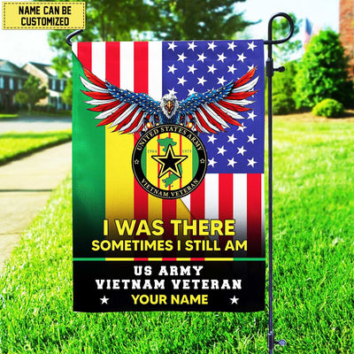 US Army Vietnam Veteran Personalized American Flag, Gift For Him Military, US Veteran Garden Flag - House Flag