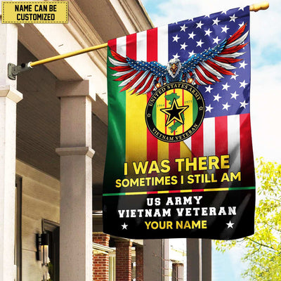 US Army Vietnam Veteran Personalized American Flag, Gift For Him Military, US Veteran Garden Flag - House Flag