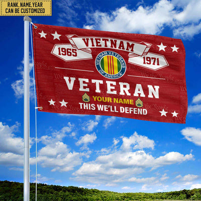 Premium Personalized Vietnam Veteran Grommet Flag, Gift For Vietnam Veteran, Gift For Veterans Day, Memorial Day, Father's Day