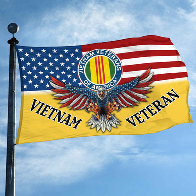Unique Vietnam Veteran Grommet Flag, Gift For Vietnam Veteran