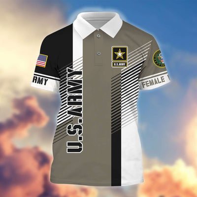 Premium Proudly Served US Female Veterans Polo Shirt