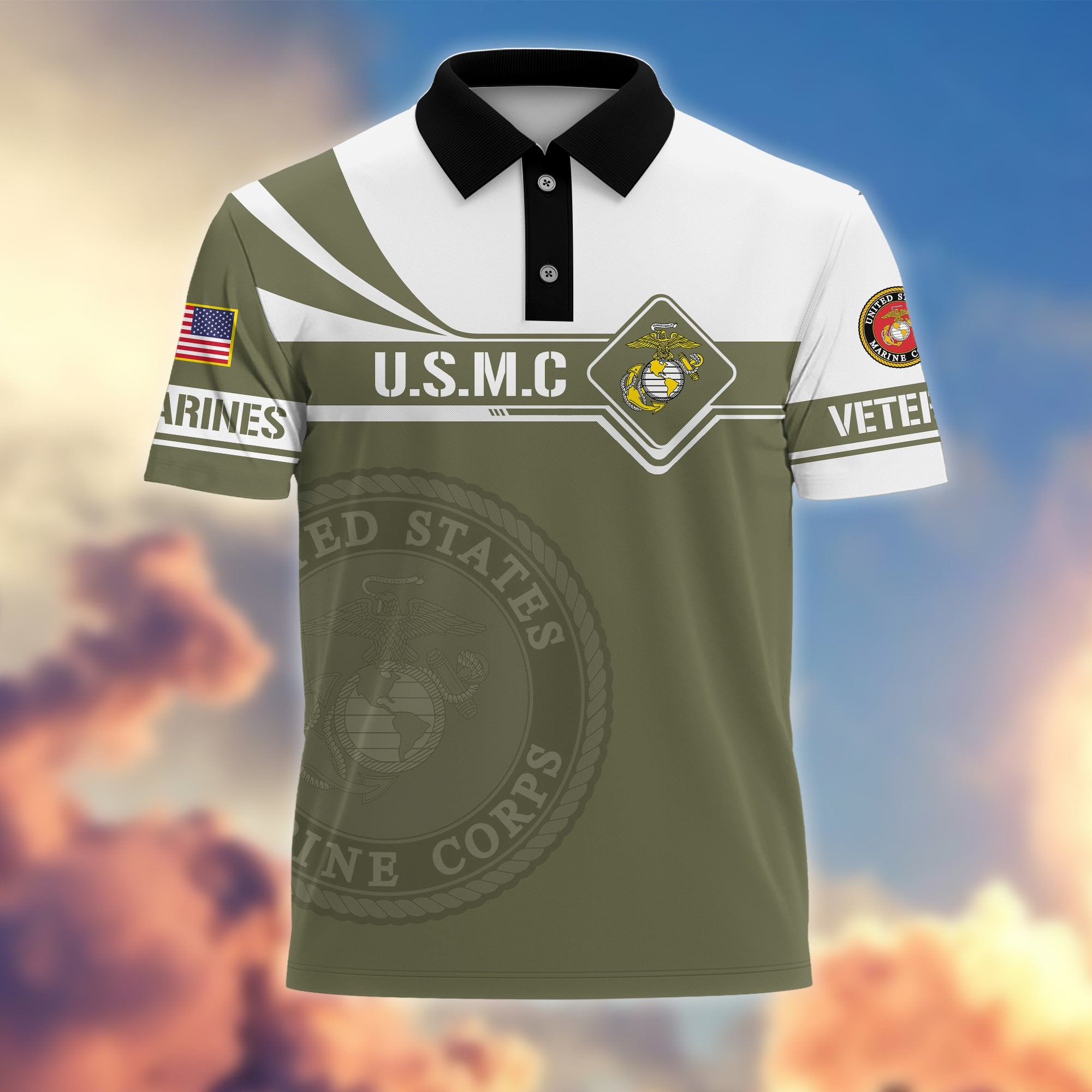 Premium Honoring All Who Served US Veterans Polo Shirt