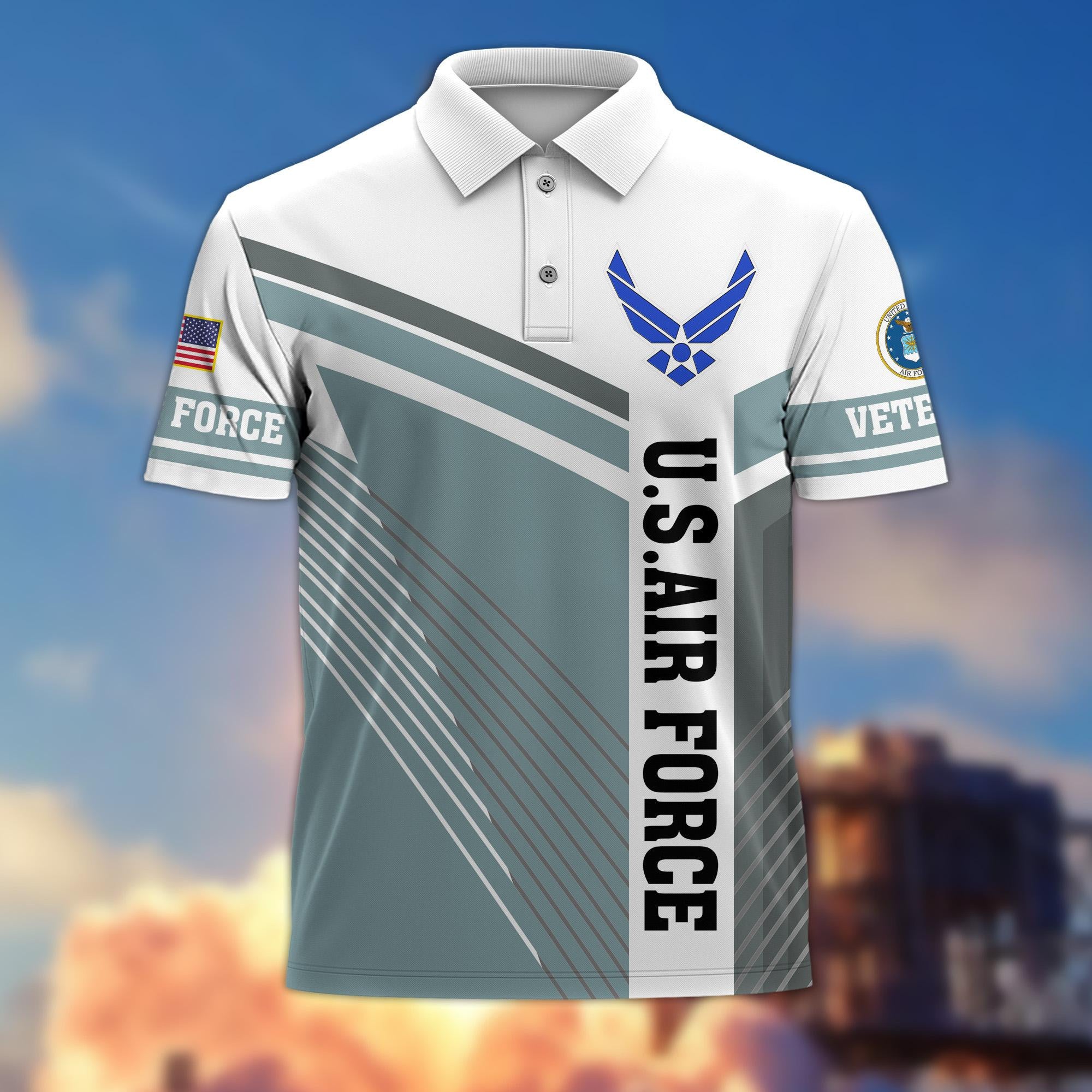 Premium US Veterans Polo Shirt, Gift For Army Veteran, Navy Veteran, Marine Veteran, Air Force Veteran, Coast Guard Veteran, Vietnam Veteran, Gift For Veterans Day, Father's Day, Independence Day