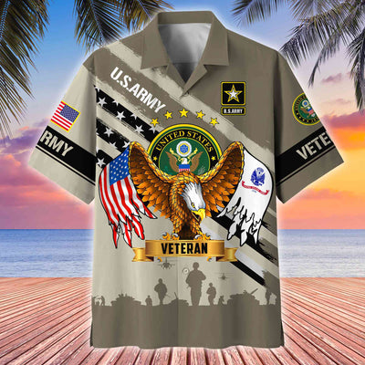 Premium US Veterans Hawaii Shirt, Gifts For Dad, For Husband Veteran