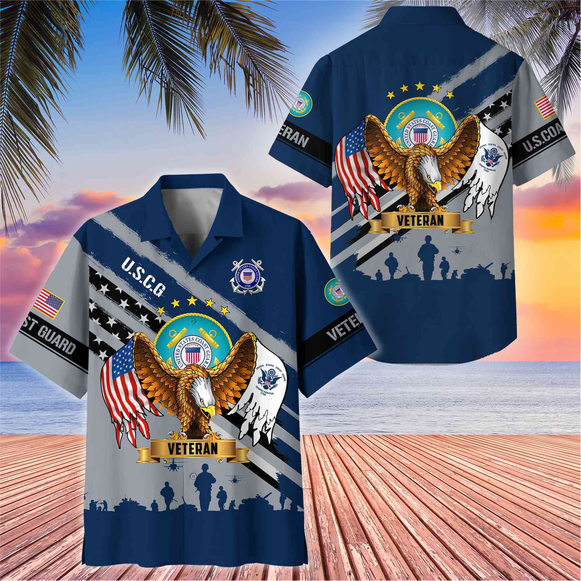 Premium US Veterans Hawaii Shirt, Gifts For Dad, For Husband Veteran