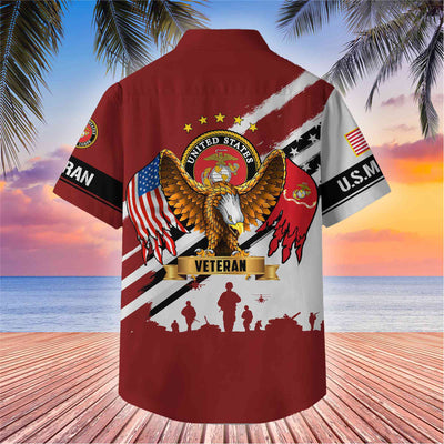Premium US Veterans Hawaii Shirt, Gifts For Dad, For Husband Veteran