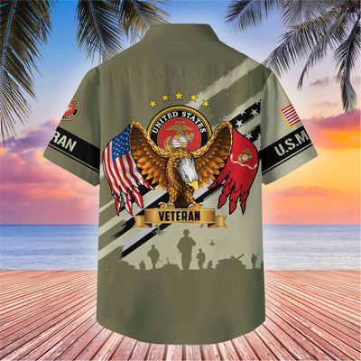 Premium US Veterans Hawaii Shirt, Gifts For Dad, For Husband Veteran