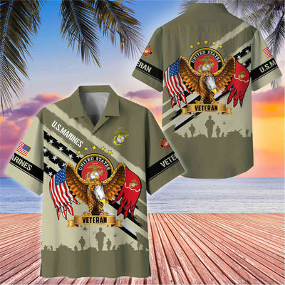 Premium US Veterans Hawaii Shirt, Gifts For Dad, For Husband Veteran