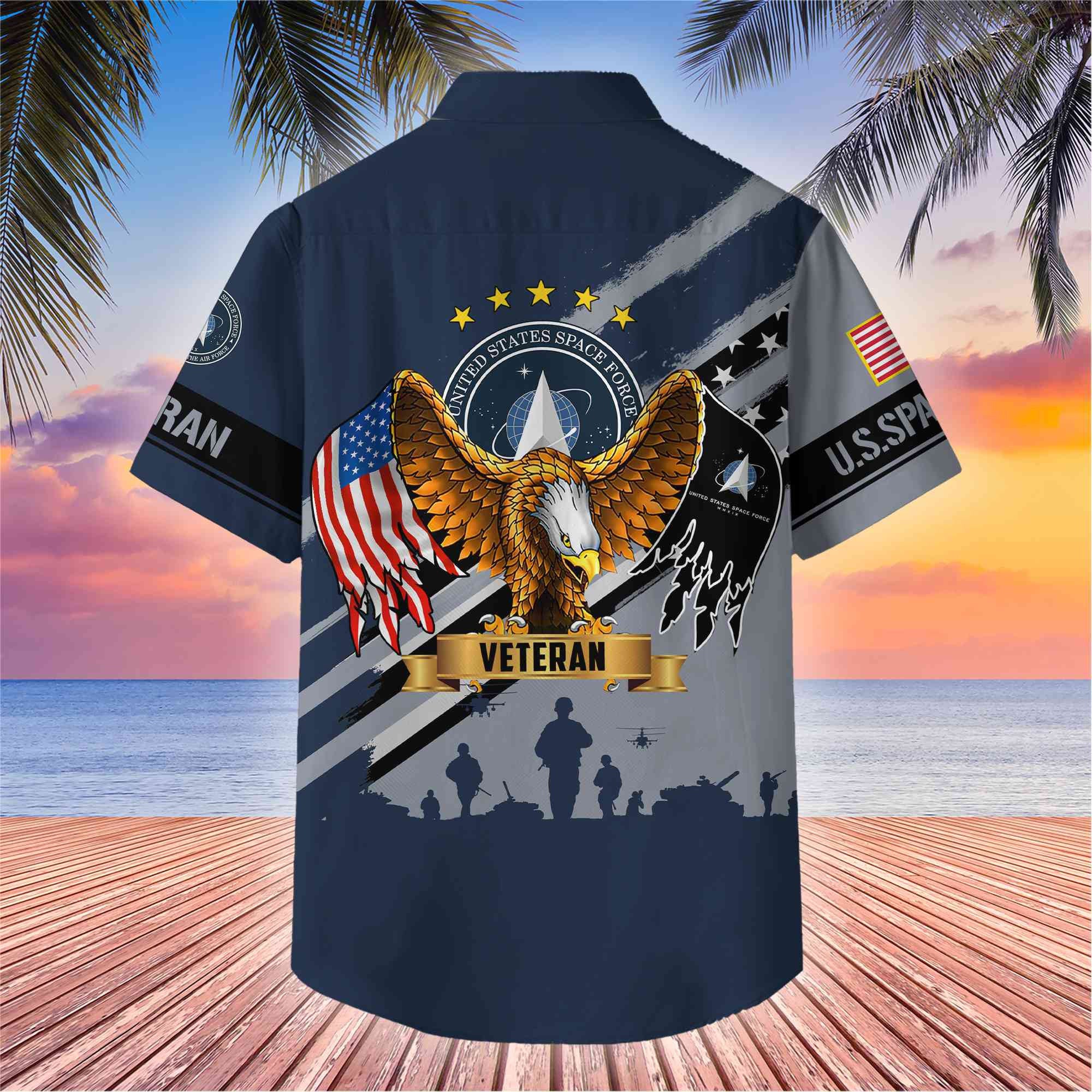 Premium US Veterans Hawaii Shirt, Gifts For Dad, For Husband Veteran