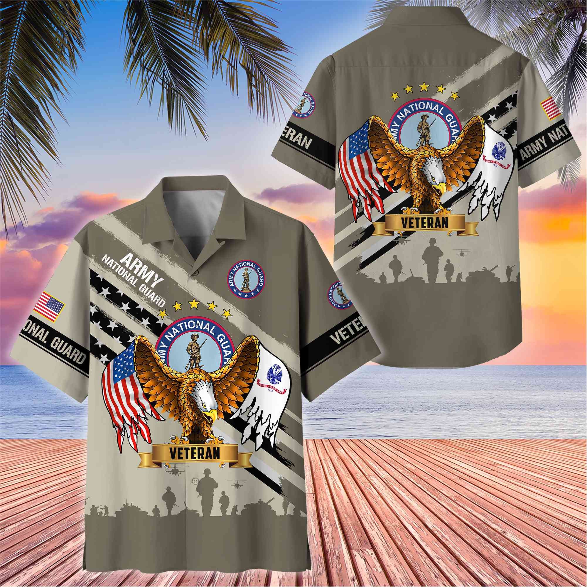Premium US Veterans Hawaii Shirt, Gifts For Dad, For Husband Veteran