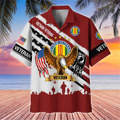 Premium US Veterans Hawaii Shirt, Gifts For Dad, For Husband Veteran